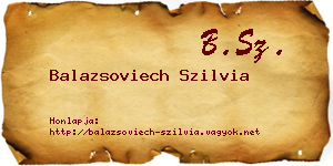 Balazsoviech Szilvia névjegykártya